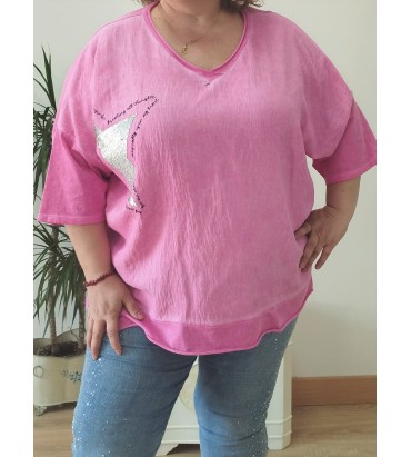 Camiseta star rosa