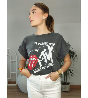 Camiseta MTV gris