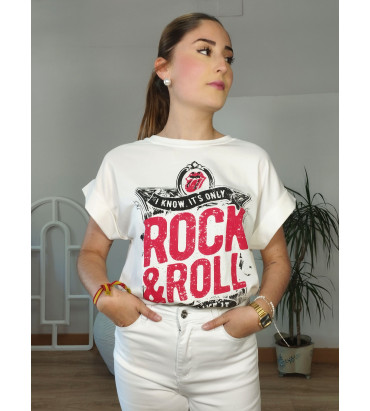 Camiseta Rock blanca