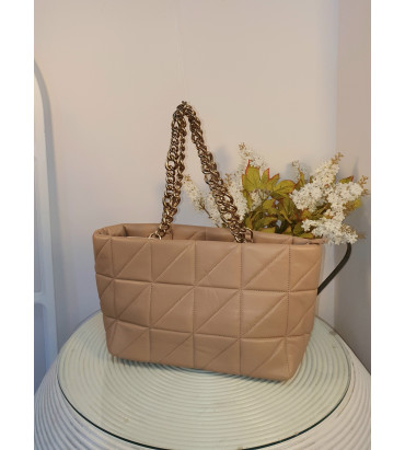 Bolso cadena beige