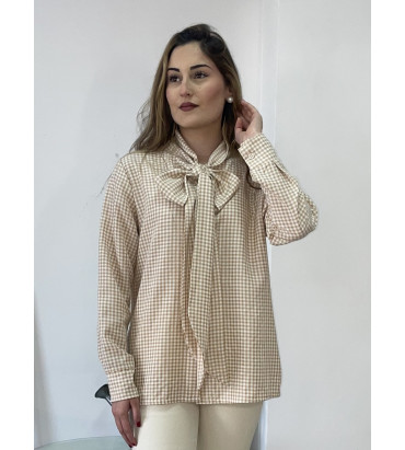 Camisa Ribbon Camel